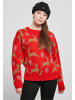 Urban Classics Crew Neck Jumper in red/gold