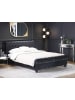 Beliani Doppelbett AVALLON in Schwarz - (W) 172 x (H) 94 x (L) 233 cm