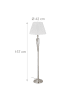 relaxdays Stehlampe "Antik" in Silber/ Weiß - (H)157 x Ø 42 cm