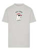 F4NT4STIC T-Shirt Boo Crew Drinking Geist Halloween in grau meliert