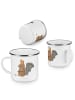 Mr. & Mrs. Panda Tasse Fledermaus Sitzen ohne Spruch in Weiß