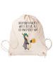 Mr. & Mrs. Panda Tasche Pinguin Bier mit Spruch in Creme