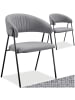 tectake Armlehnstuhl mit Steppmuster, Webstoff, gepolstert, 60 x 58 x 85 cm