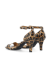 Bianco Sandalen mit breiten Riemen in LeoPrint