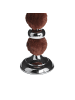 Beliani Kerzenständer PADRE in Silber/Braun - (W) 12 x (H) 38 x (L) 12 cm