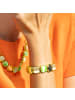 Luxenter Armband mit mehrfarbigem Katzenaugen-Motiv, 18 Karat Gold-Finish – Jajim