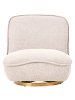 Beliani Sessel MUREN in Beige/Gold - (W) 80 x (H) 77 x (L) 89 cm