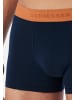 Schiesser Retro Short / Pant 95/5 Cotton in Dunkelblau / orange