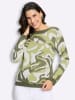 WITT WEIDEN Jacquard-Pullover in pistazie-khaki-gemustert