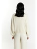 faina Damen Strickjacke in Wollweiss