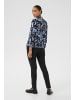 Kaffe Langarm - Hemd KAlura Regular fit in Black/Blue Graphic Strokes