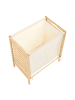 Beliani Wäschekorb CARACHI in Braun/Weiß - (W) 54 x (H) 59 x (L) 35 cm