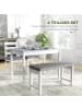 HOMCOM Essgruppe in Grau & Weiß 108L x 65B x 75H cm