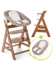 Hauck Alpha Plus Walnut Newborn Set - 3-tlg. Hochstuhl in braun,beige