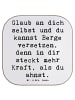 gläseruntersetzer Spruch Selbstvertrauen stärke... in Weiß