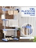HOMCOM Wäscheständer-73L x 64B x 177H cm-Blau+Weiß