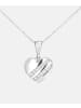 Diamant L'éternel Halskette mit Anhänger aus 375 Weißgold mit Zirkonia Herz-Design