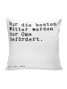 Mr. & Mrs. Panda Kissen Nur die besten Mütter... mit Spruch in Weiß