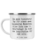 Mr. & Mrs. Panda Camping Emaille Tasse Spruch 91. Geburtstag mit... in Weiß