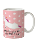 Mr. & Mrs. Panda Kindertasse Einhorn Yoga mit Spruch in Rot Pastell
