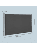 SONGMICS Seitenmarkise Sheld in Anthrazit - (B)300 x (H)140 cm