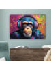 MuchoWow Leinwand bilder Bunte Schimpanse (BxH)