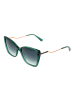 Bulget Frauen Sonnenbrille Schmetterling Grün