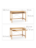 relaxdays Computertisch in Natur - (B)106,5 x (H)76,5 x (T)55,5cm