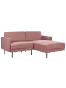 Beliani Ecksofa BREDA in Rosa/Schwarz - (W) 192 x (H) 85 x (L) 155 cm