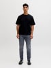 Aprel Tapered Fit Jeans in Grey Denim