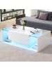ABRIHOME Couchtisch mit 1 Schublade und LED in Weiß 100*50*31cm