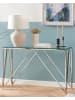 Beliani Konsolentisch WESO in Silber/Transparent - (W) 120 x (H) 78 x (L) 40 cm