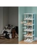 relaxdays Schuhregal "6 Ebenen" in Weiß - (B)26,5 x (H)91 x (T)30,5 cm