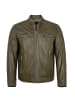 Milestone Lederjacke Lammnappa in Oliv