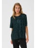 Kaffe Kurzarm-Bluse KAlila Regular fit in Dark Green Sequin