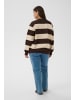 KAFFE curve Sweatshirt KCjomo Loose fit in Seal Brown/Turtledove Stripe