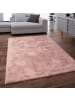 KADIMA DESIGN Teppich Kurzflor waschbar Einfarbig Wohnzimmer in Pink