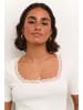 Kaffe T-shirt KAmaibritt Slim fit in Chalk