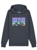 wat? Apparel Sweatshirt Retro Landscape in India Ink Grey