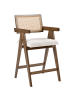 Beliani 2-tlg Barhocker AVA in Beige/Braun