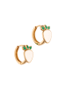 myMo Women Earrings With Latch Back in Rose Gold White