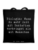 Mr. & Mrs. Panda Einkaufstasche Spruch Biologin Bakterienliebe m... in Schwarz