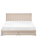 Beliani Doppelbett LONZAC in Beige - (W) 165 x (H) 90 x (L) 208 cm