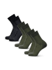 DANISH ENDURANCE Socken Light Hiking Crew in black olive green