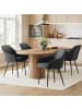 SONGMICS 4er-Set: Esszimmerstuhl in Tintenschwarz - (B)62.5 x (H)85 x (T)60 cm