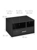 relaxdays Druckerständer in Schwarz - (B)22 x (H)40 x (T)30 cm