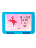 Mr. & Mrs. Panda Brotdose Flamingo Yoga mit Spruch in Aquarell Pink