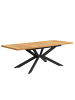 DUBI Möbel Ausziehstisch MALTE in Eiche - (B)140-220 x (H)76 x (T)90 cm