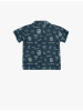 KOTON Shirt in Marineblau Gemustert