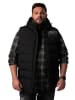 Men Plus Steppweste in schwarz